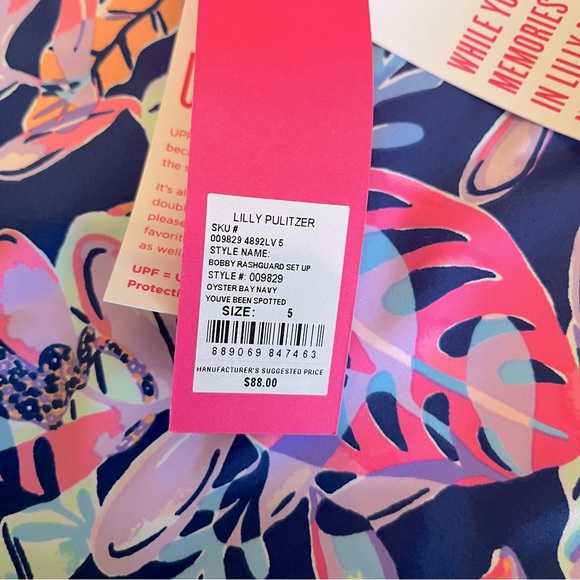 Lilly Pulitzer | Bobby Rashguard Set Up - Oyster Bay Navy (5) - Picture 9 of 11
